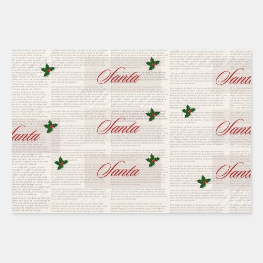 Old Money krant stijl Santa Christmas Inpakpapier Vel (Voorkant 2)
