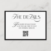 Old Money Luxury Wedding Details Informatiekaartje (Voorkant)