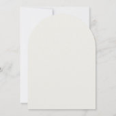 Old Money Minimalist Ecru White Arch Wedding Menu Kaart (Achterkant)