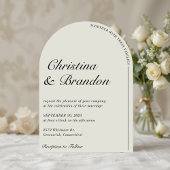 Old Money Minimalist Ecru White Uitnodiging voor e