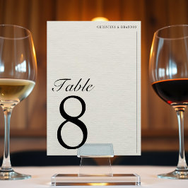 Old Money Minimalist Ecru White Wedding Kaart