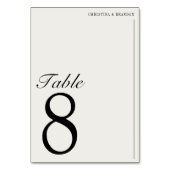 Old Money Minimalist Ecru White Wedding Kaart (Voorkant)