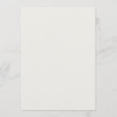 Old Money Minimalist Ecru White Wedding Menu (Achterkant)