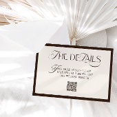 Old Money Mocca Beige Wedding Details Informatiekaartje
