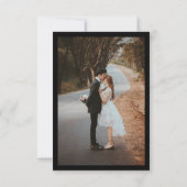 Old Money Modern Formal Black Luxury Chic Wedding Bedankkaart (Achterkant)