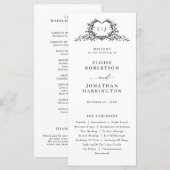 Old Money Modern Formal Black Luxury Chic Wedding Programmakaart (Voorkant / Achterkant)