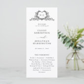 Old Money Modern Formal Black Luxury Chic Wedding Programmakaart (Staand voorkant)