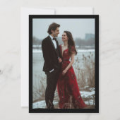 Old Money Modern Formal Black Luxury Chic Wedding Save The Date (Achterkant)