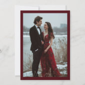 Old Money Modern Formal Burgundy Luxury Wedding Save The Date (Achterkant)