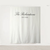 Old Money Personalized Fabric Wedding Welcome Sign Wandkleed (Voorkant)