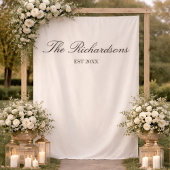Old Money Personalized Fabric Wedding Welcome Sign Wandkleed