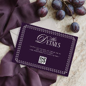 Old Money Plum Wedding Details  Informatiekaartje
