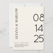 Old Money Retro Zwart-wit geruite bruiloft Kaart (Voorkant)