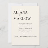 Old Money Retro Zwart-wit geruite bruiloft Kaart (Voorkant)