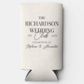 Old Money Social Club Custom Wedding Merch Favor Seltzer Blikjeskoeler (Voorkant)