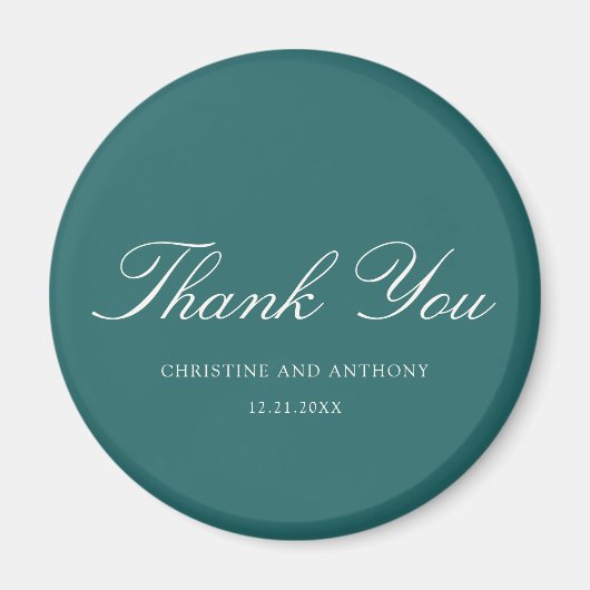 Old Money Teal Classic Wedding Magneet (Voorkant)