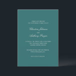 Old Money Teal Classic Wedding Save The Date<br><div class="desc">A timeless old money style wedding save the date with elegant typography and a classic minimalist layout. Perfect for luxury weddings,  formal events,  and sophisticated celebrations.</div>