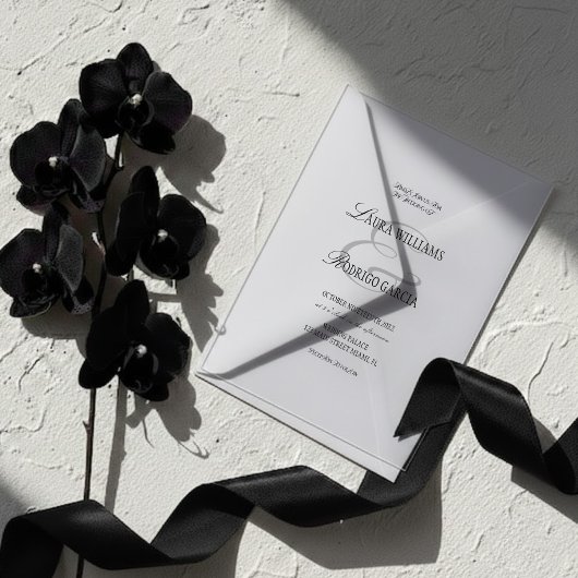 Old Money Timeless Wedding Acryl Uitnodigingen