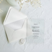 Old Money Timeless Wedding Acryl Uitnodigingen