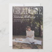 Old Money Two Photo Graduation Announcement Kaart (Voorkant)