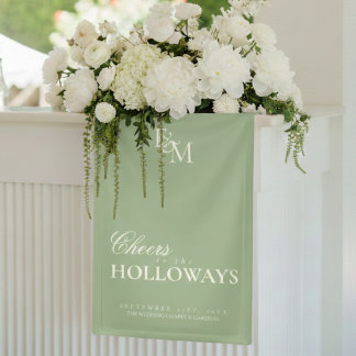 Old Money Wedding Reception Decor Banner