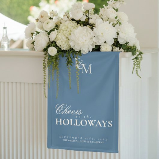Old Money Wedding Reception Decor Banner