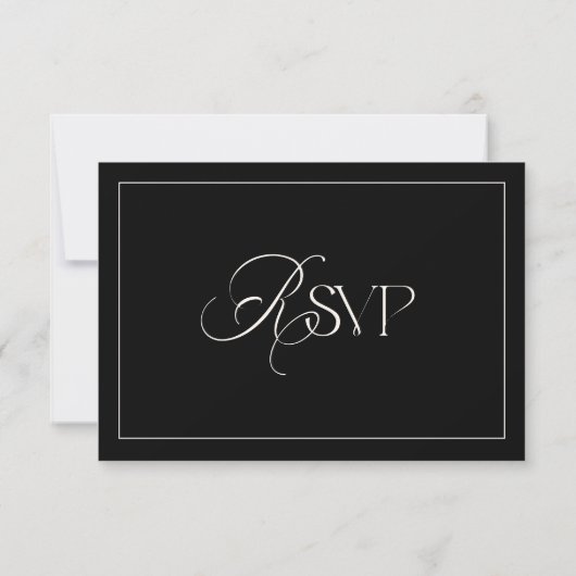 Old Money Wedding RSVP Response Card (Achterkant)