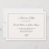Old Money Wedding Save the Date Kaart (Voorkant)