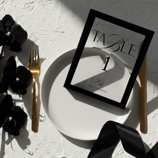 Old Money Wedding Table Number Acryl Uitnodigingen
