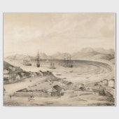 Old Monterey CA Map (1850) Cadeaupapier (Vlak)