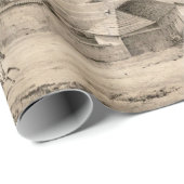 Old Monterey CA Map (1850) Cadeaupapier (Rol Hoek)