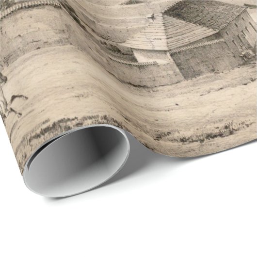 Old Monterey CA Map (1850) Cadeaupapier (Rol Hoek)