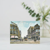 Old Montreal QC Bleury Street Briefkaart (Staand voorkant)