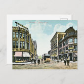 Old Montreal QC Bleury Street Briefkaart (Voorkant / Achterkant)