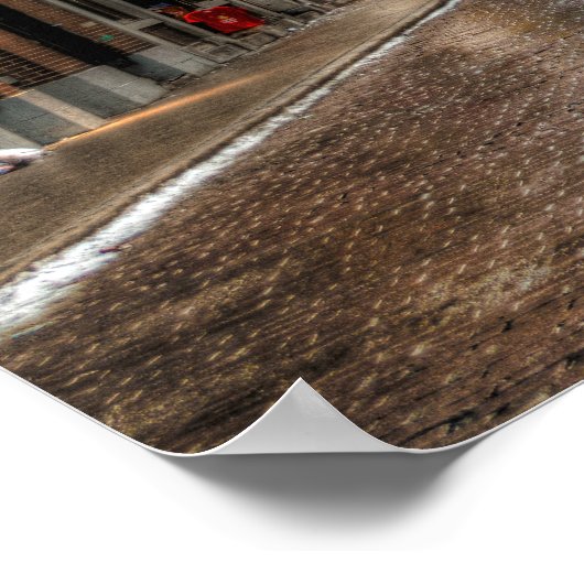 Old Montreal Street Scene Poster (Hoek)