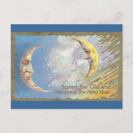 Old Moon en New Moon Briefkaart (Voorkant)