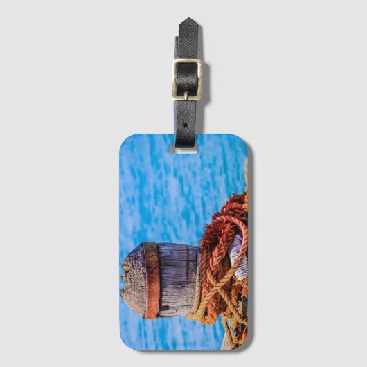 Old Mooring Bollard Bagagelabel (Voorkant (verticaal))