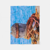 Old Mooring Bollard Fleece Deken (Voorkant)