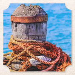 Old Mooring Bollard Kartonnen Onderzetters