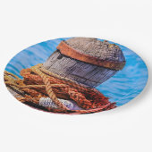 Old Mooring Bollard Papieren Bordje (Gekanteld)