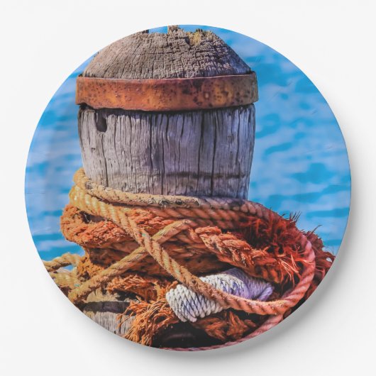 Old Mooring Bollard Papieren Bordje (Voorkant)