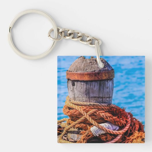 Old Mooring Bollard Sleutelhanger (Voorkant)