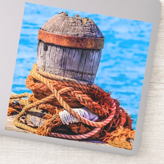 Old Mooring Bollard Sticker (Detail)