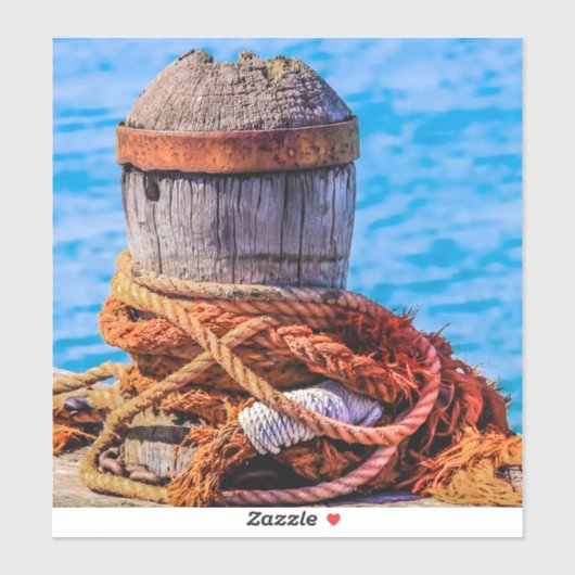 Old Mooring Bollard Sticker (Vel)