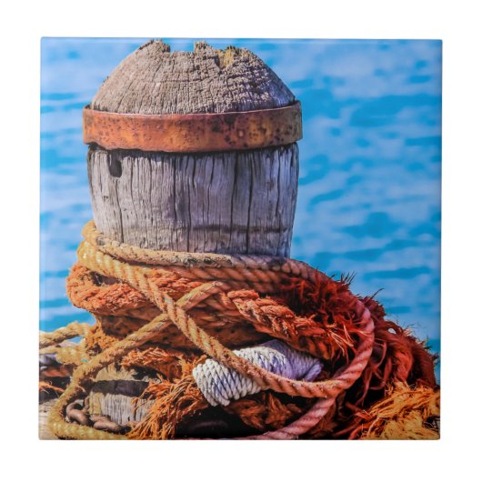 Old Mooring Bollard Tegeltje (Voorkant)