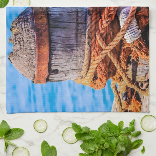 Old Mooring Bollard Theedoek (Gevouwen)