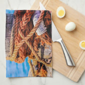 Old Mooring Bollard Theedoek (Quarter Fold)