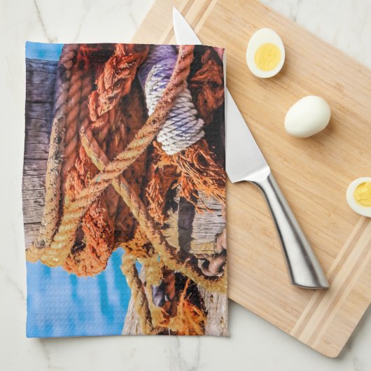 Old Mooring Bollard Theedoek (Quarter Fold)