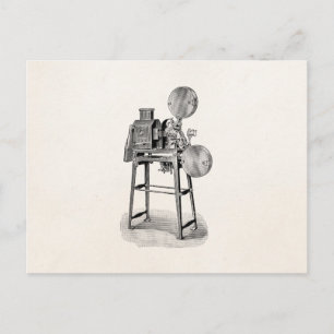 -Old Movie Camera Cinematography Equipment Briefkaart