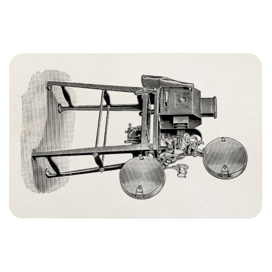 -Old Movie Camera Cinematography Equipment Magneet (Horizontaal)